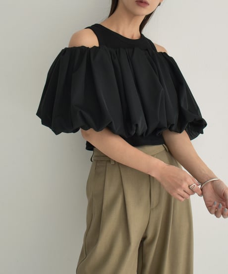 tops-04145　Made in Japan Organza Balloon Tops