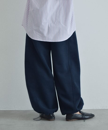 【UNISEX】bottoms-02316　Drawstring curved sweat-like pants  Pink Gray Navy