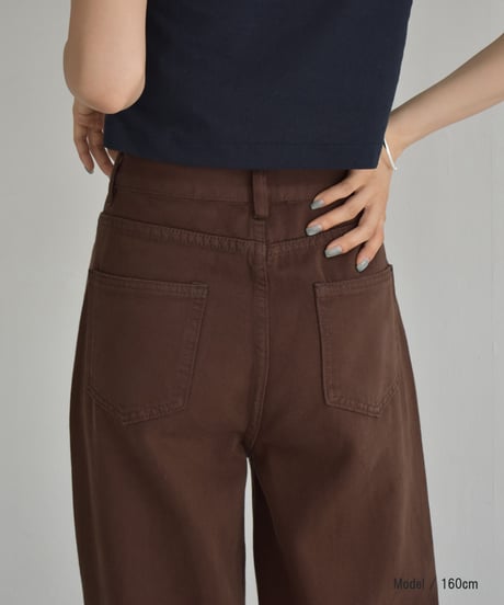 bottoms-02296　Straight Brown Denim
