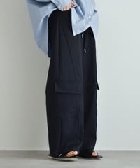 bottoms-02317 Wide Cargo Pants Ecru Dark Navy