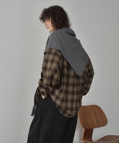 tops-02576　Flannel Check Shirt　Brown Black