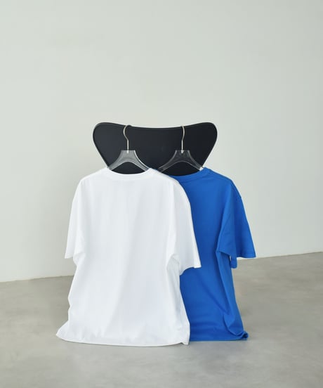 nh-tops-02612 Oversized Logo T-Shirt White Blue