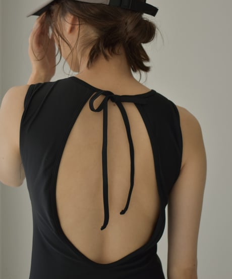 swim-02458　Asymmetrical Design One Piece Swimsuit　Khaki　Black