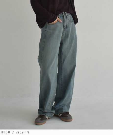 bottoms-02297　Loose Denim Pants