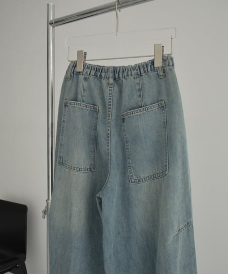 bottoms-02235　Relax Cocoon Denim Wash Blue