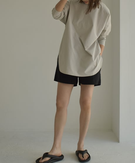 swim-02450　Nylon Taffeta Swim Shorts　Camel Beige　Charcoal　Black