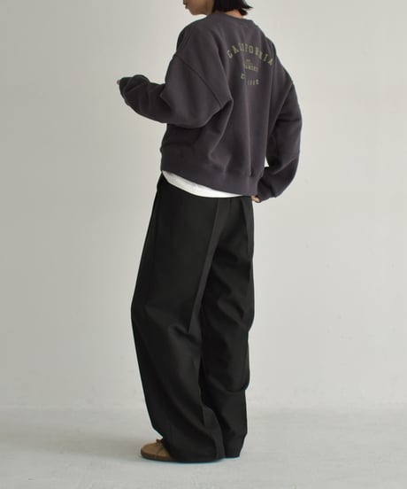 tops-02514　Brushed Back ROGO Sweatshirt Pullover Ecru Gray Charcoal