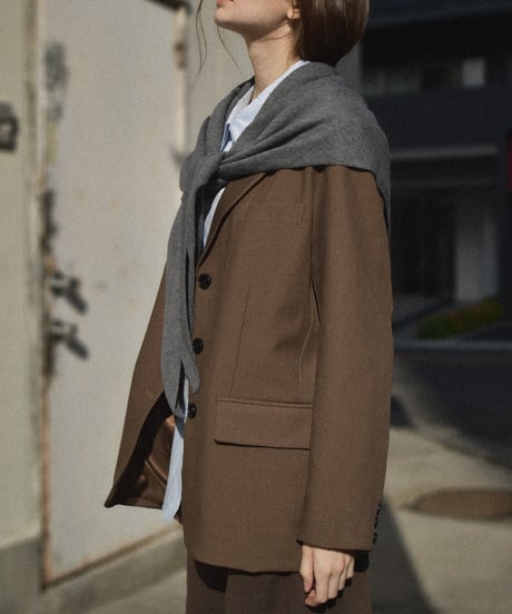jacket-02023 3button Tailored Jacket  Brown