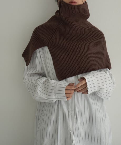 neckwarmer-02008　Neck Warmer　Ecru Brown Gray Black