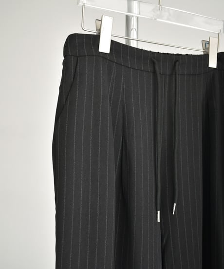bottoms-02244　Striped Wide Pants Brown Black