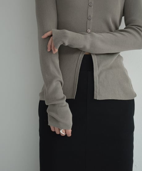knit-02316 Skipper Rib Knit  Ecru Mochabeige Black
