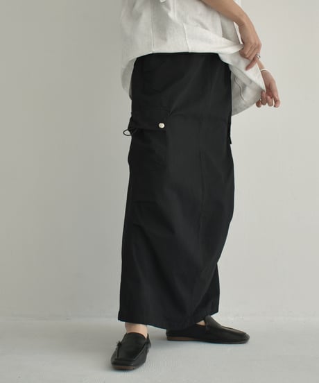 bottoms-02234　Parachute Skirt Light Greige Light Khaki Charcoal Black