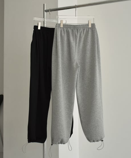bottoms-02223　Waist Tuck Drost Pants Gray Black