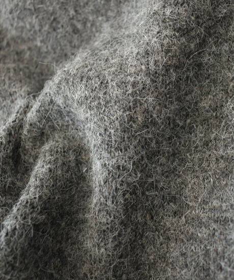 knit-02312　Half Zip Knit Pruber Gray Brown Black