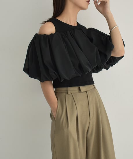 tops-04145　Made in Japan Organza Balloon Tops