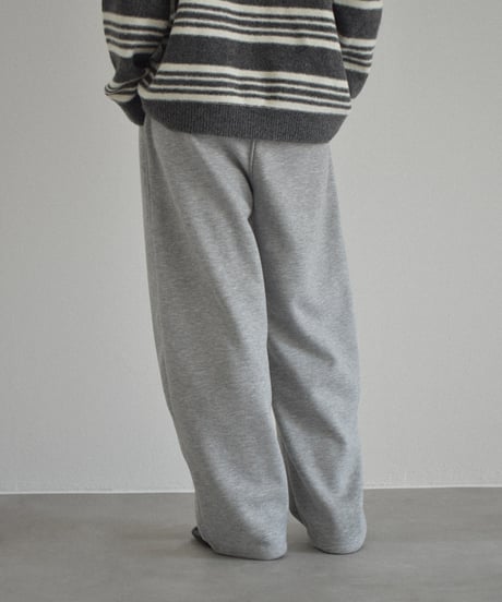 bottoms-02312 Fleece-Lined Relaxed Curve Pants Ecru Light Gray