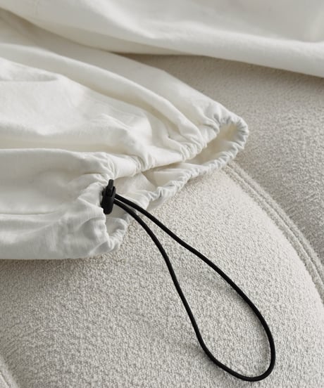 bottoms-02228　Parachute Cargo Pants　White　Black