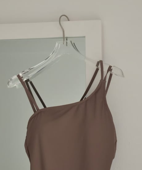 swim-02422　Asymmetrical One Piece Swimsuit Dusty Pink