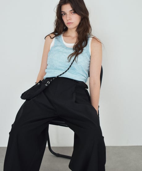 nh-tops-02610 Layered Tank Top Blue Gray Navy
