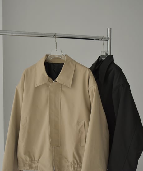 outer-02081　Oversized Blouson　Beige　Black