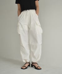 bottoms-02231　Nylon Drost Cargo Pants　White　Grey　Black