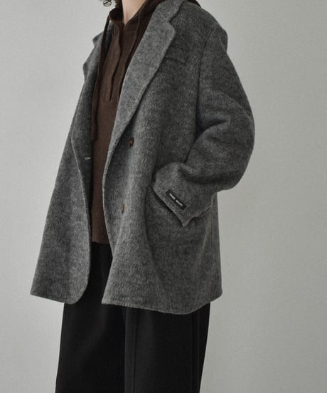 coat-02060　Wool Jacket Coat With Reversible Finish　Gray