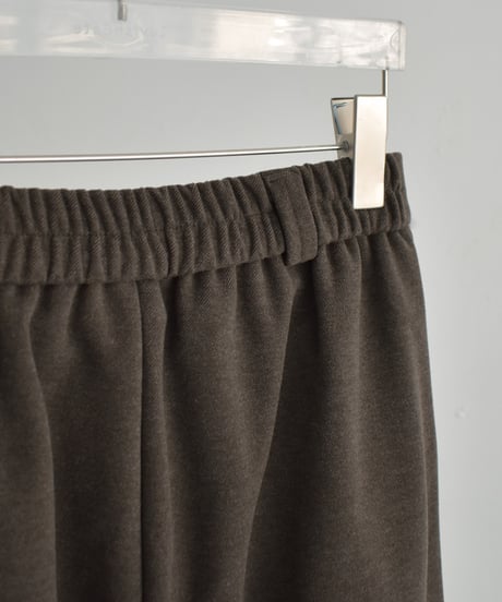 bottoms-02304  Flannel Tuck Wide Pants  Gray Brown Black