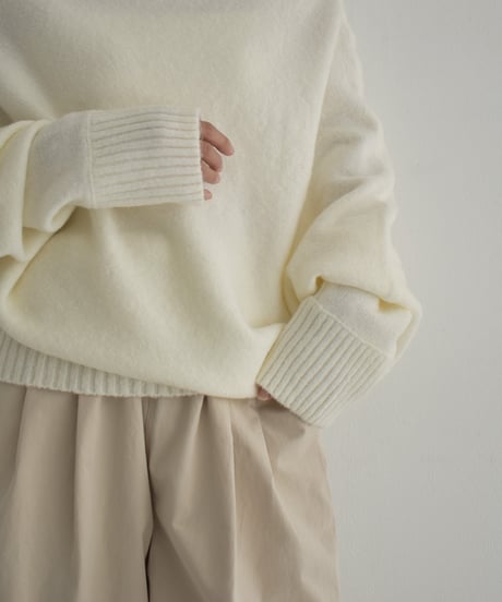 knit-02294　Loose Dolman Knit Off-White Gray Black