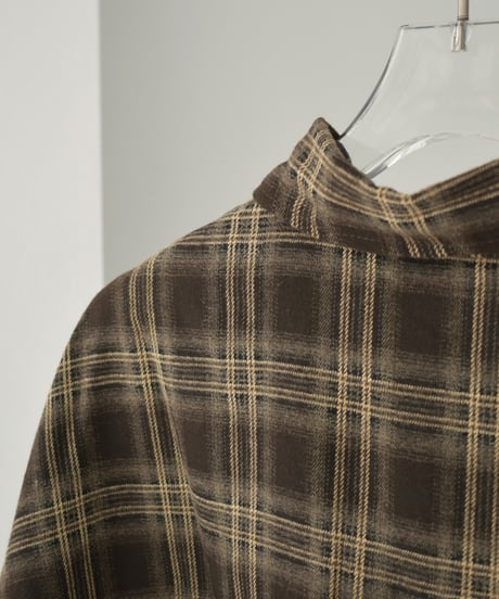 tops-02576　Flannel Check Shirt　Brown Black