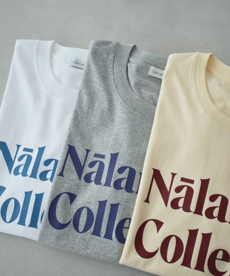 nh-tops-02614 Oversized Logo T-Shirt White Gray Cream