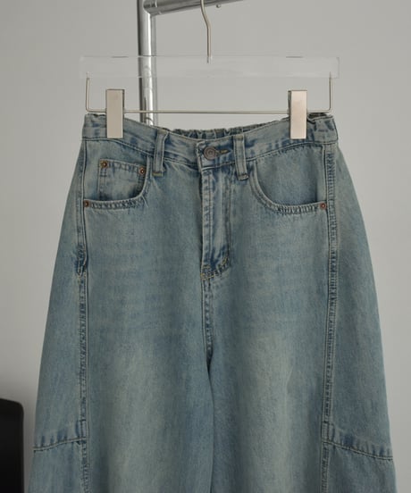 bottoms-02235　Relax Cocoon Denim Wash Blue