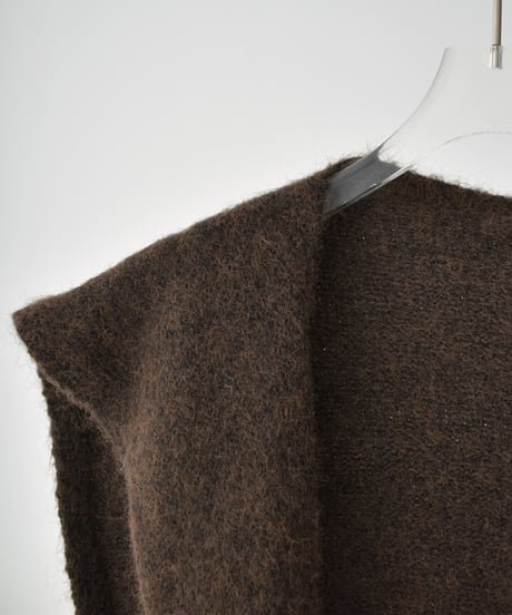 knit-02359   Shoulder Knit Set   Beige Light-Gray Brown