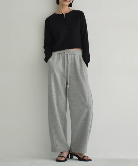 bottoms-02271　Relaxed Curve Pants  Gray Black