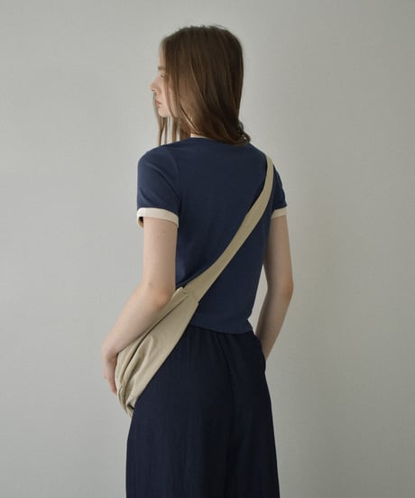 nh-tops-02563  Compact Ringer T  Brown Navy Black