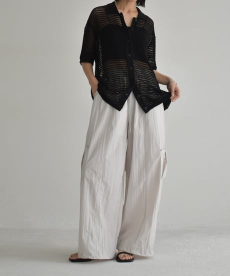 bottoms-02289  Wide Cargo Pants  Light Greige  Brown  Black