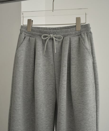 bottoms-02223　Waist Tuck Drost Pants Gray Black