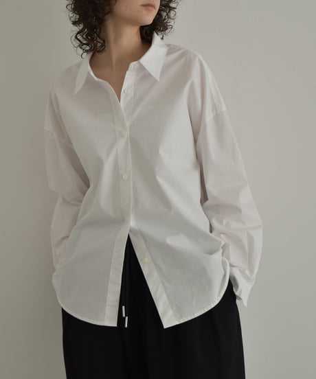 tops-02583 Oversized Shirt White Pink