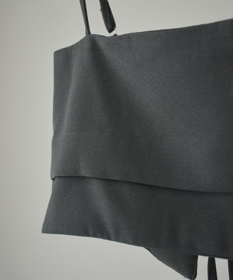 tops-02507　Back Strap Bustier Gray Mocha Black