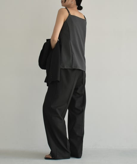 tops-12011　Front Button Camisole Tops Gray