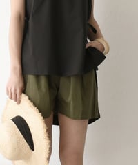 swim-07001　Tucked Swim Shorts　Beige　Khaki　Dark Brown　Black