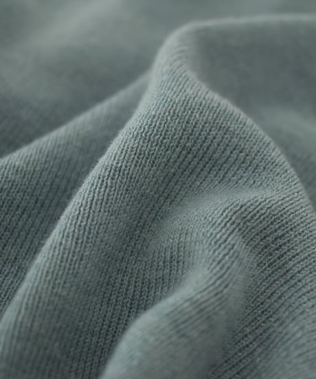 knit-02302　High Neck Knit Top Blue-gray Brown