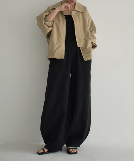 outer-02081　Oversized Blouson　Beige　Black