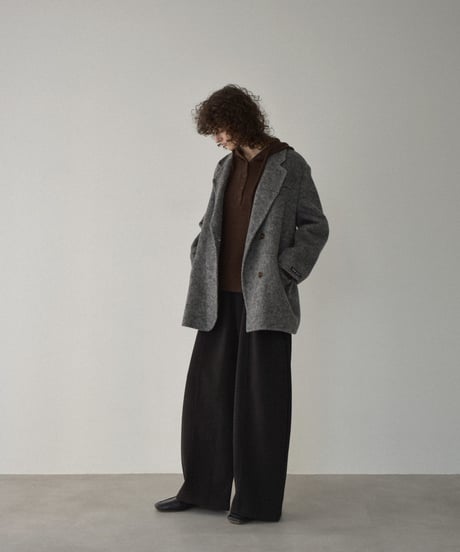 coat-02060　Wool Jacket Coat With Reversible Finish　Gray