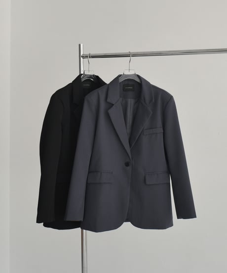 jacket-02020　Oversized Tailored Jacket　Gray Black