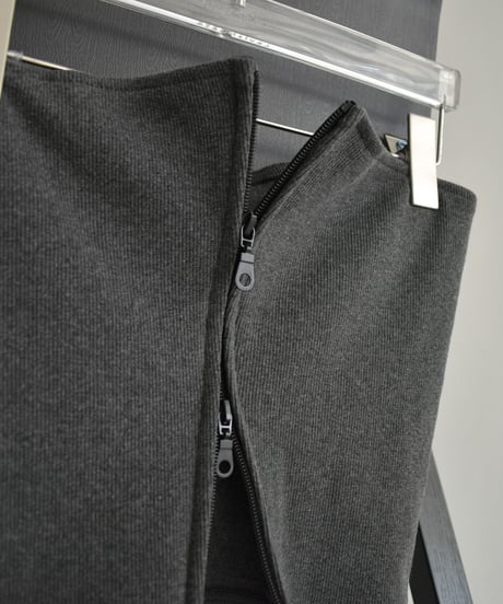 tops-02267　Zip-knit bustier　Charcoal
