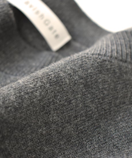 knit-02304　Back Open Fit Knit  Dark Gray Brown Black