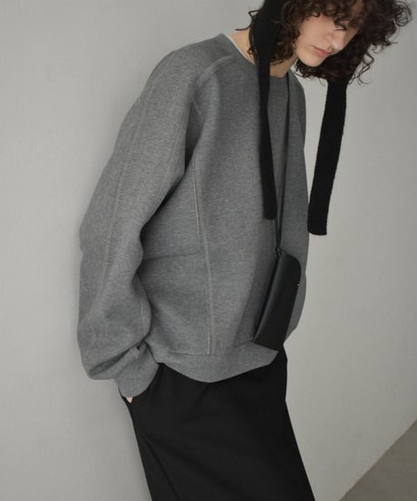 tops-02577 Raglan Sleeve Sweatshirt Top Ecru Brown Gray