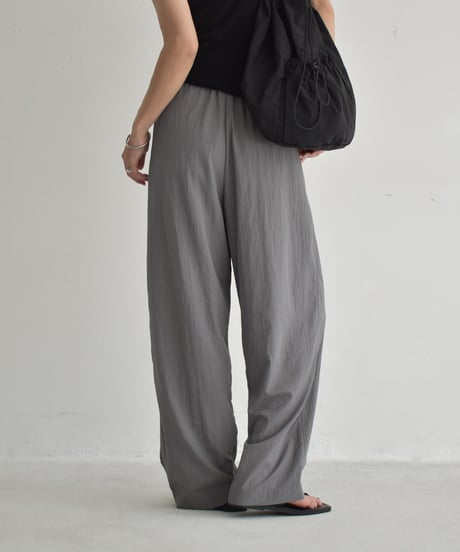 bottoms-02292  Washer Tuck Easy Pants  Light Gray Beige Gray Black