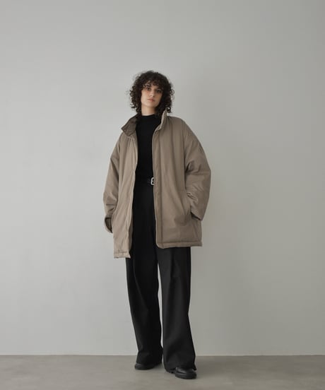 outer-02096   Stand Collar Volume Down Coat