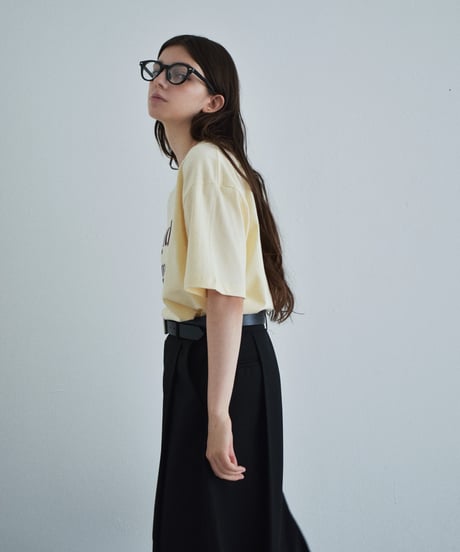 nh-tops-02614 Oversized Logo T-Shirt White Gray Cream